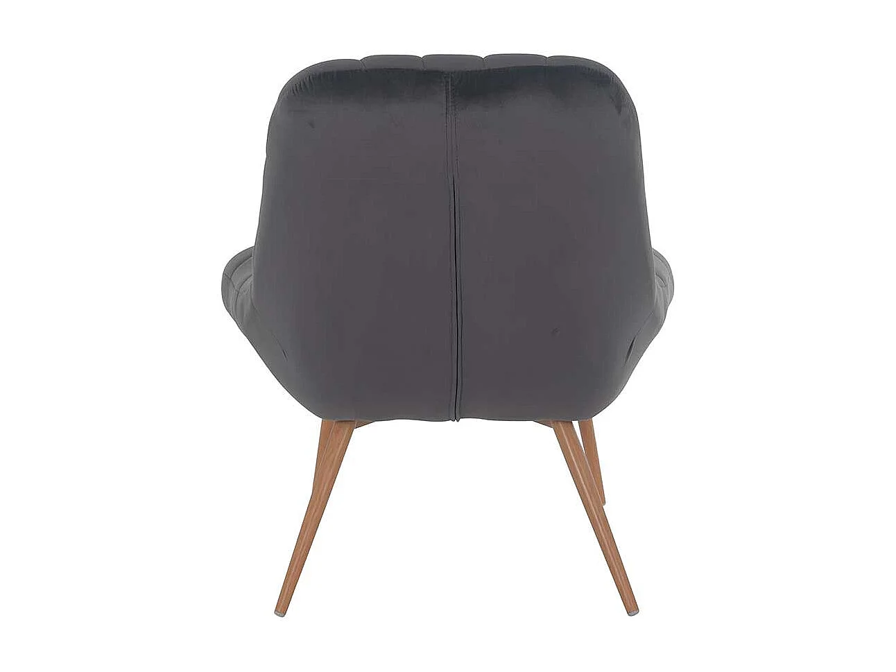 Retro Lounge Sessel in Dunkelgrau Samt 50 cm Sitzhöhe