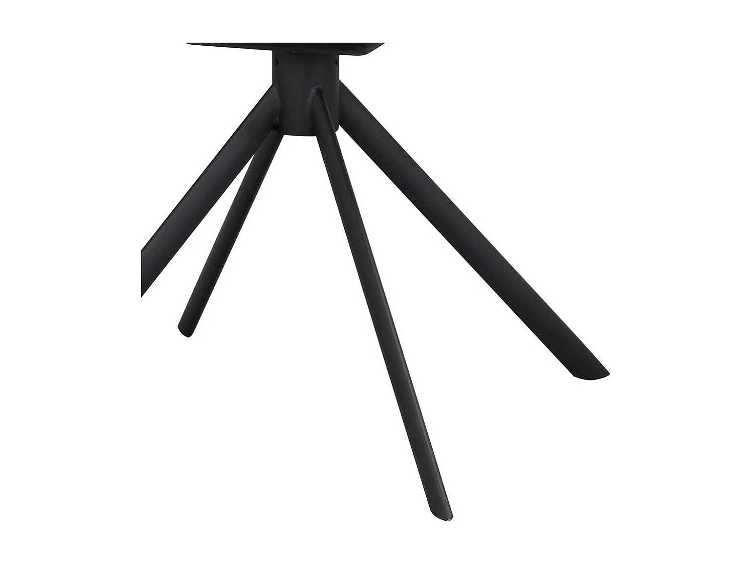 Speisezimmersessel in Schwarz Echtleder und Metall (2er Set)