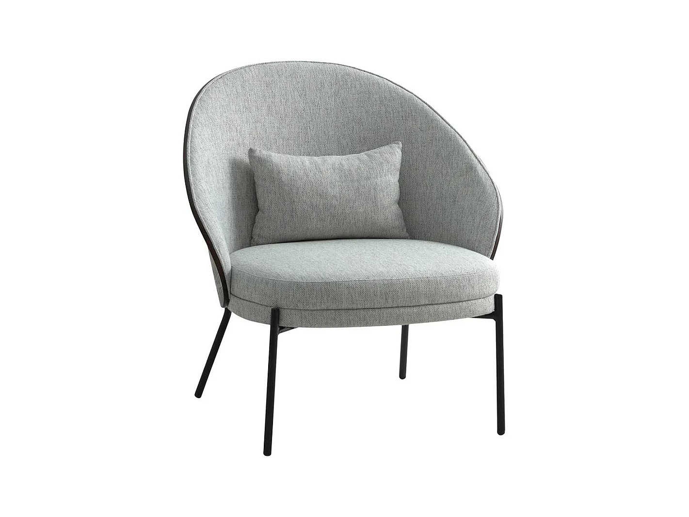 Polstersessel Designsessel im Retrostil mit Vierfußgestell aus Metall