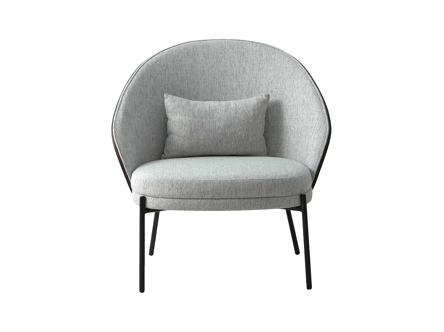 Polstersessel Designsessel im Retrostil mit Vierfußgestell aus Metall