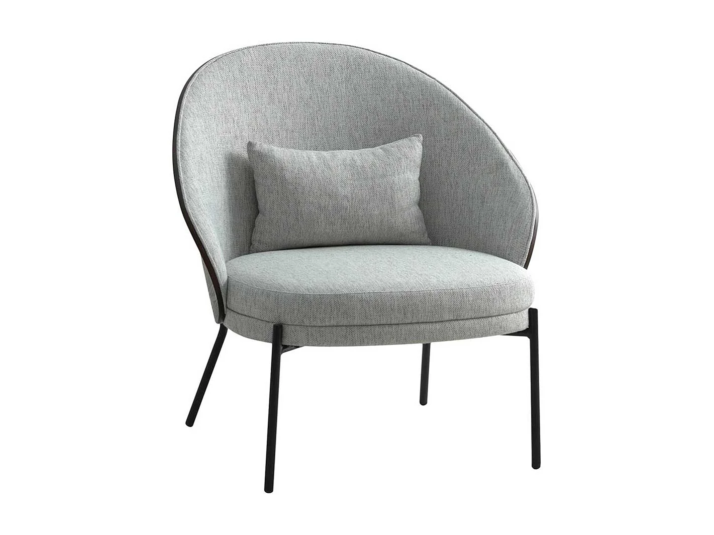 Polstersessel Designsessel im Retrostil mit Vierfußgestell aus Metall