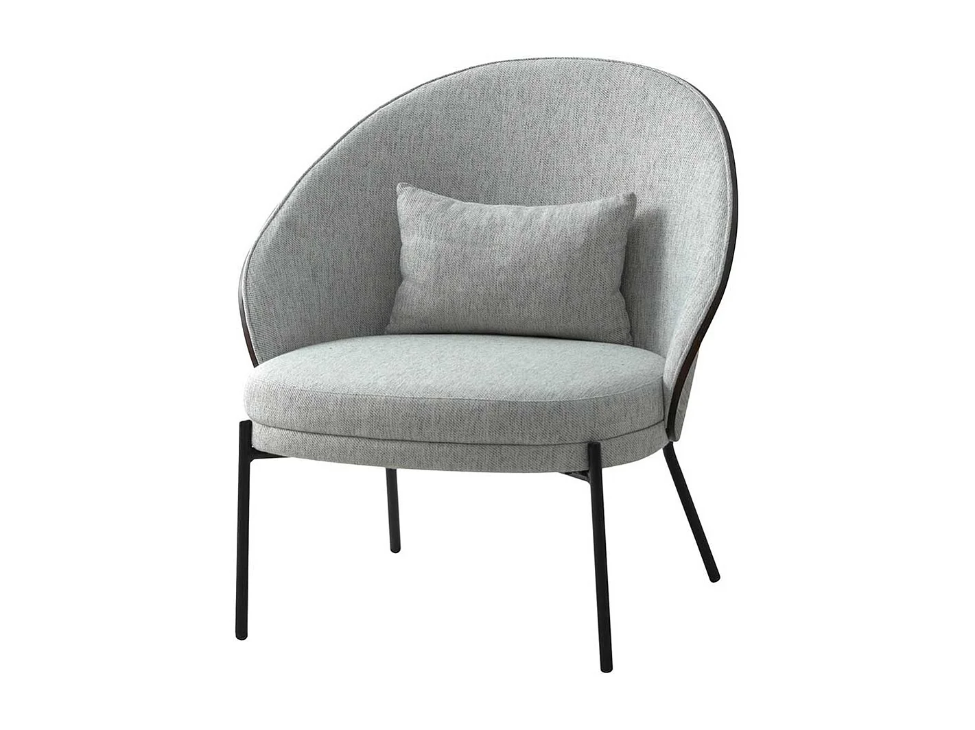 Polstersessel Designsessel im Retrostil mit Vierfußgestell aus Metall