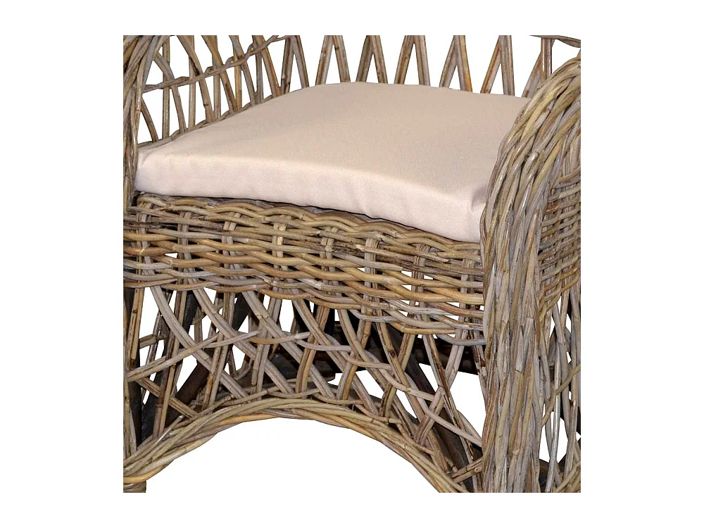 Einzelsessel Rattan in Grey Wash Landhausstil