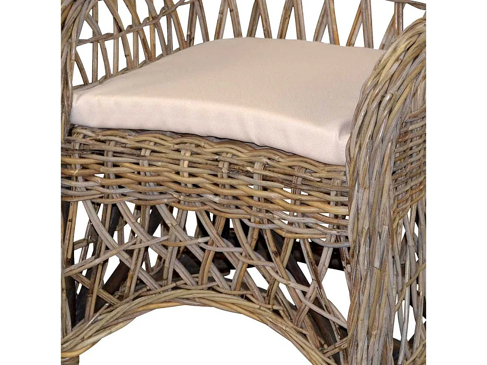 Einzelsessel Rattan in Grey Wash Landhausstil