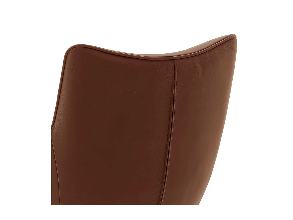 Hochwertige Armlehnstühle aus Echtleder Edelstahl (2er Set)