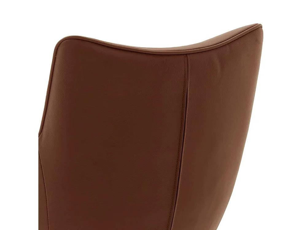 Hochwertige Armlehnstühle aus Echtleder Edelstahl (2er Set)