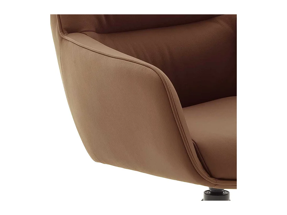 Leder Armlehnstühle drehbar Gestell aus Metall (2er Set)