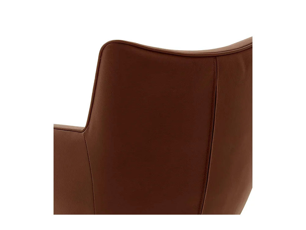 Leder Armlehnstühle drehbar Gestell aus Metall (2er Set)