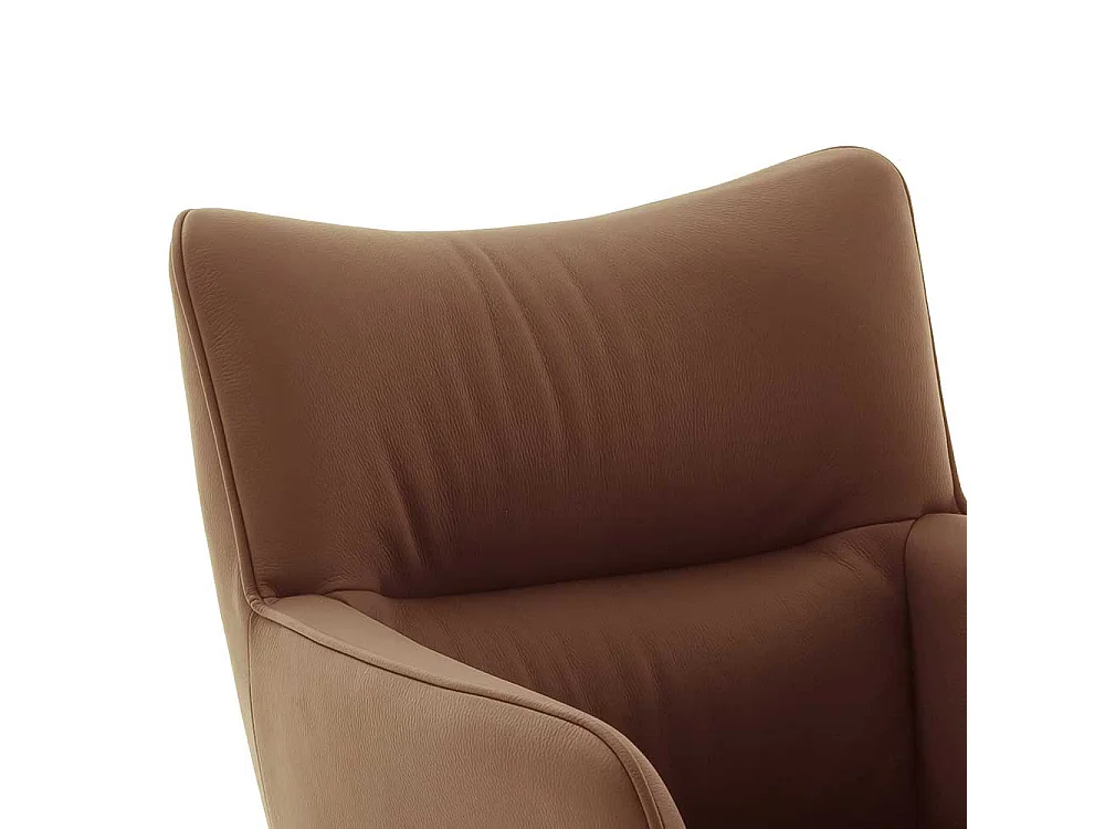 Leder Armlehnstühle drehbar Gestell aus Metall (2er Set)