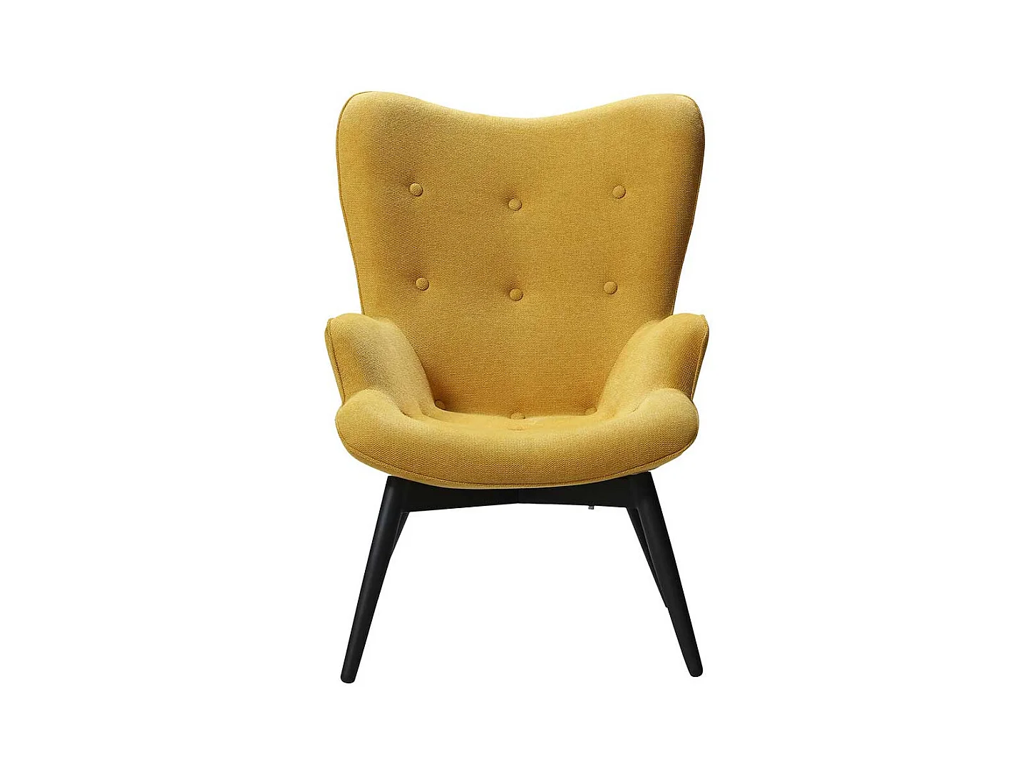 Polstersessel in Gelb Webstoff Skandi Design