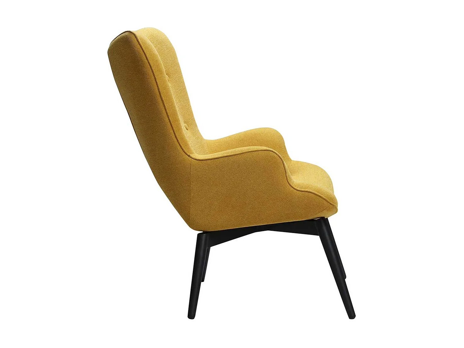 Polstersessel in Gelb Webstoff Skandi Design