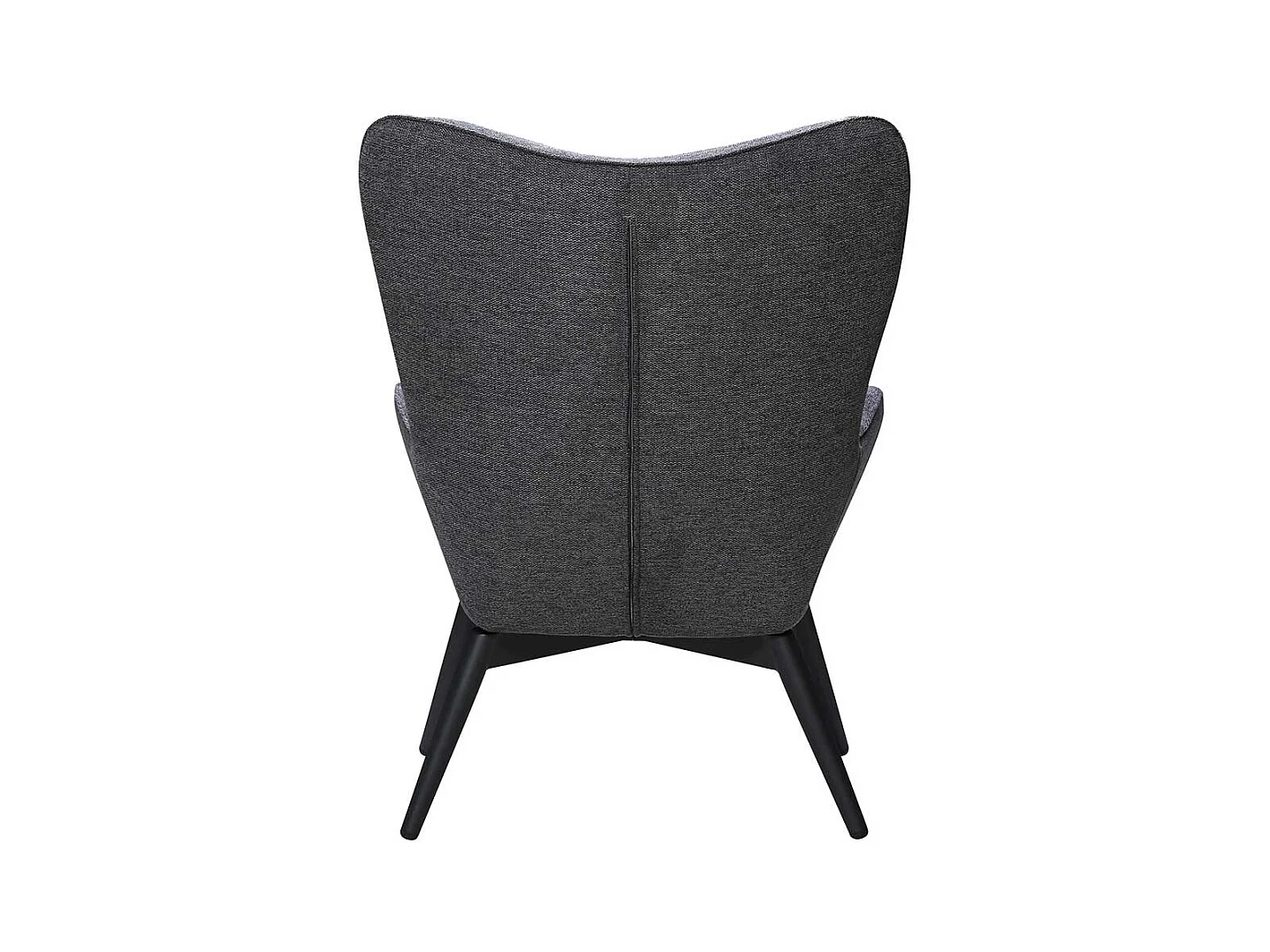 Ohrenbackensessel in Dunkelgrau Webstoff Skandi Design