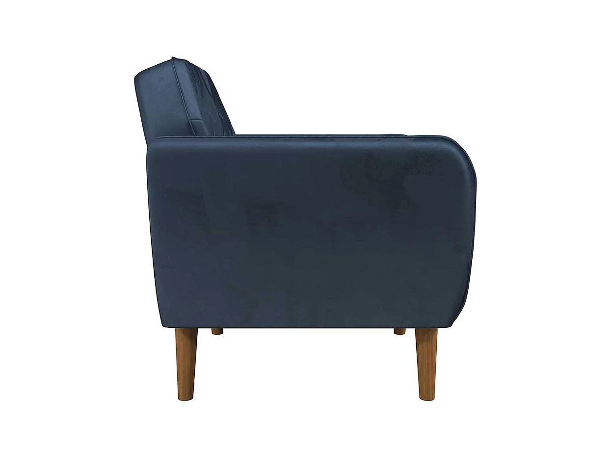 Blauer Polstersessel Retro 83x87x83 cm Samt Bezug