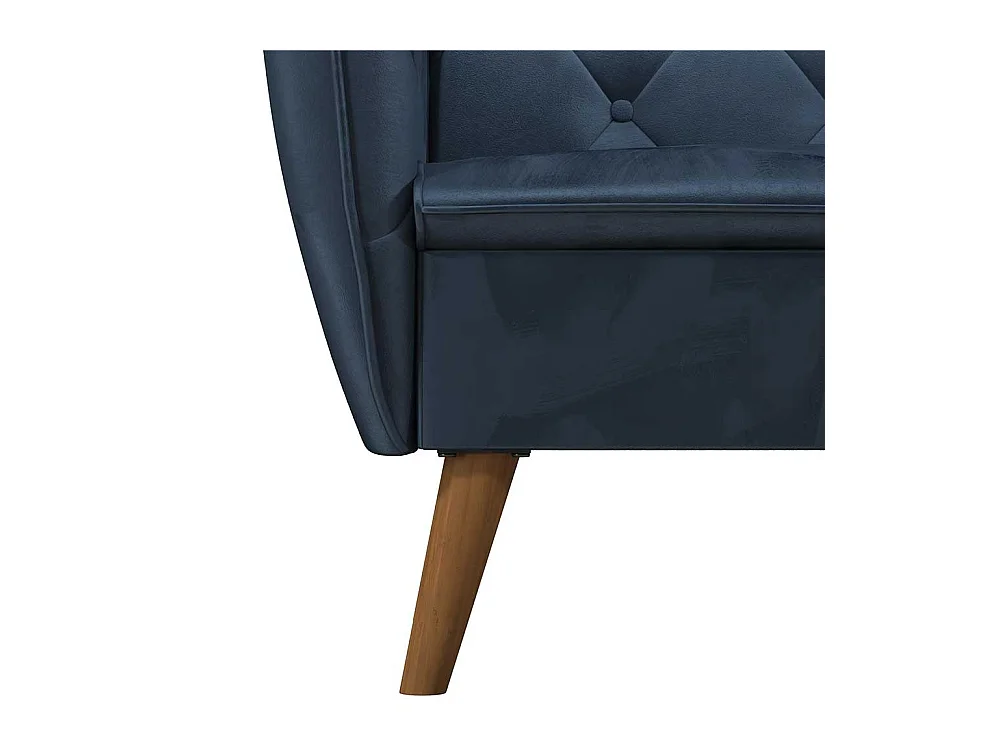 Blauer Polstersessel Retro 83x87x83 cm Samt Bezug