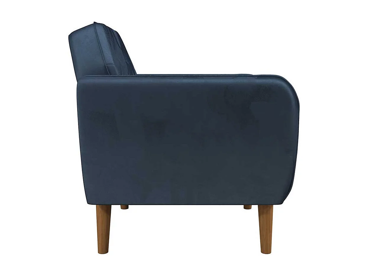 Blauer Polstersessel Retro 83x87x83 cm Samt Bezug