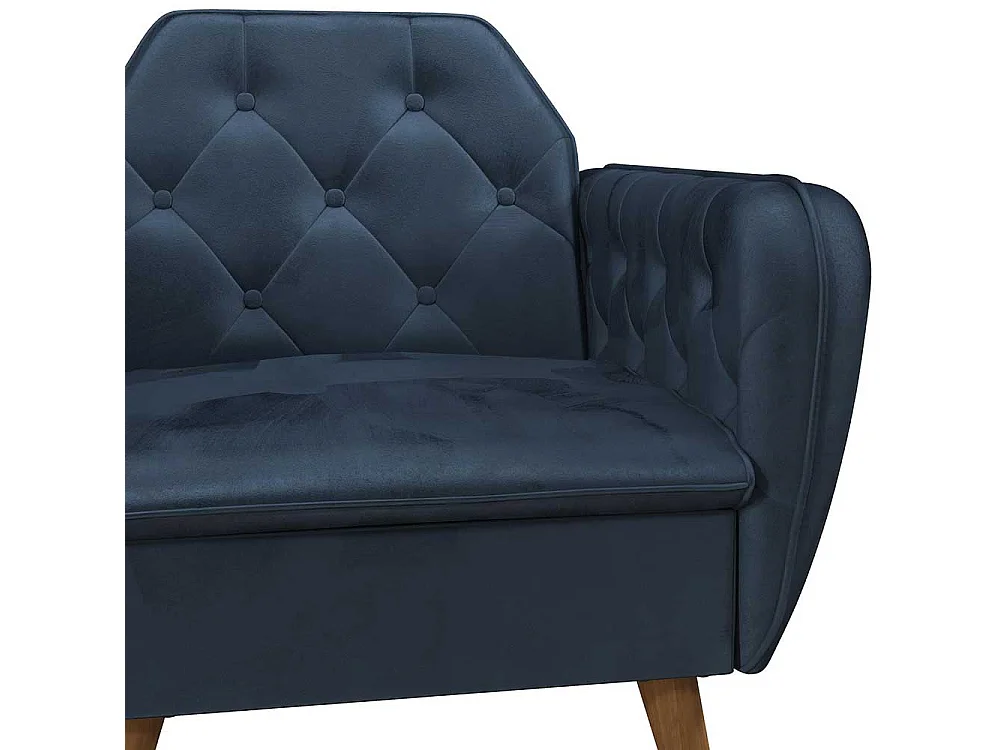 Blauer Polstersessel Retro 83x87x83 cm Samt Bezug