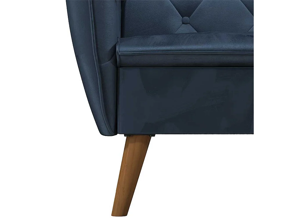 Blauer Polstersessel Retro 83x87x83 cm Samt Bezug