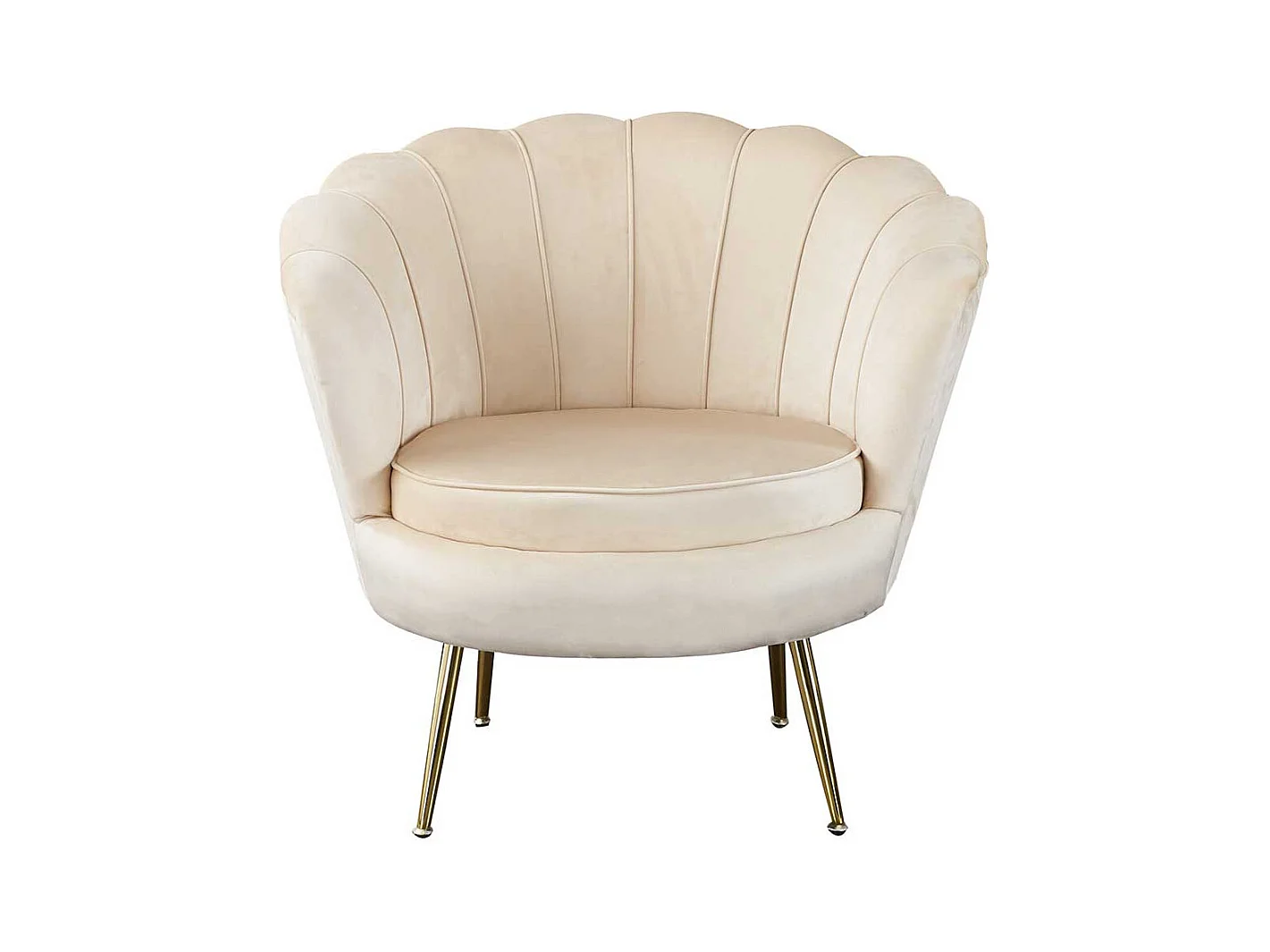 Samt Sessel in Muschelform Retrostil