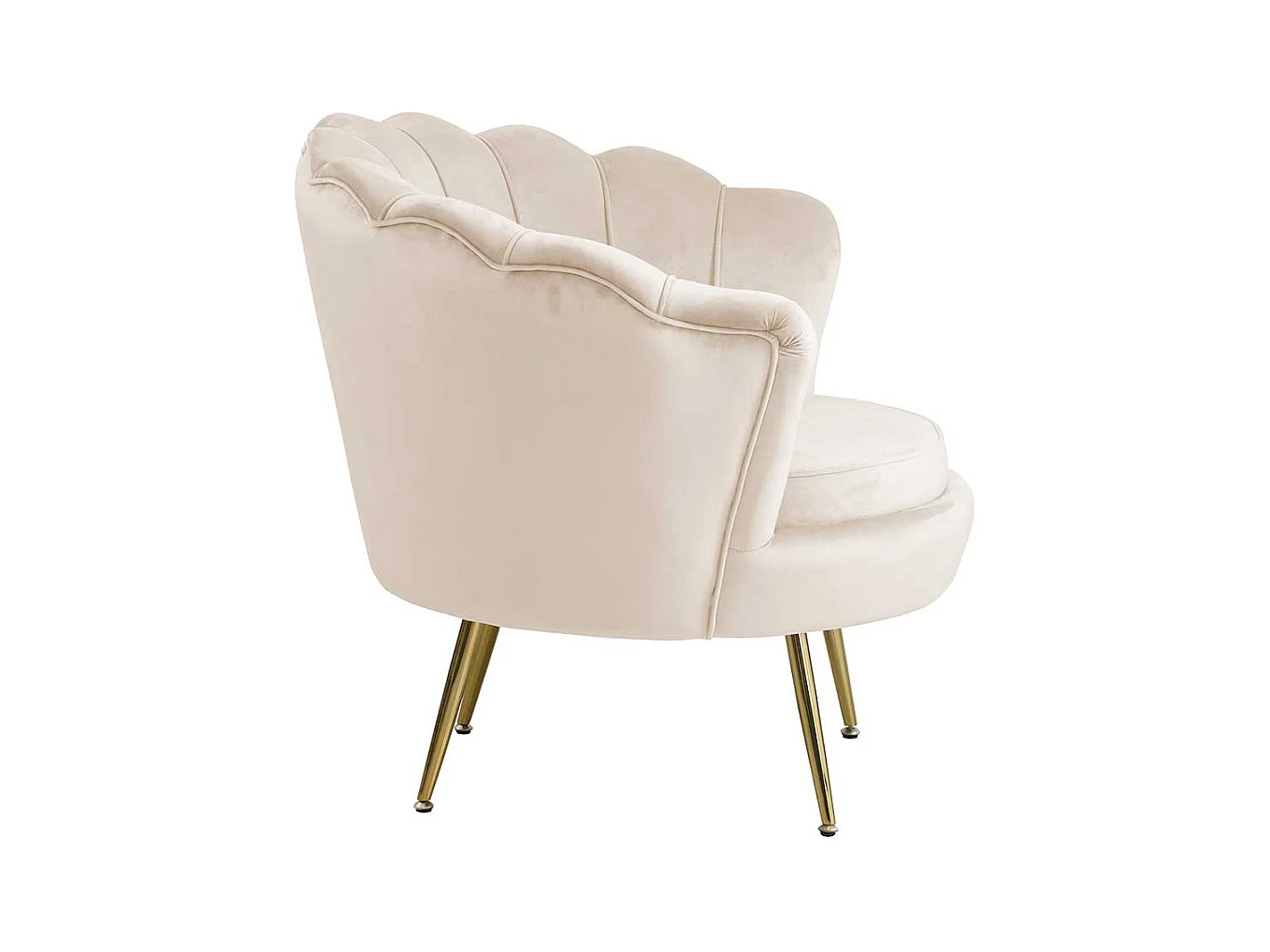 Samt Sessel in Muschelform Retrostil