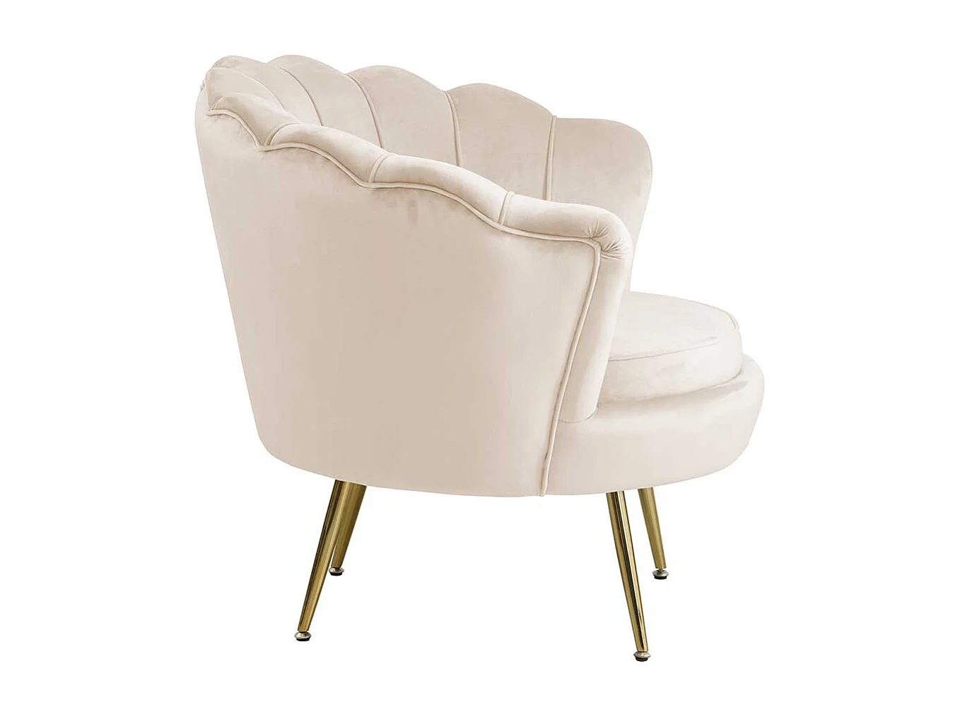 Samt Sessel in Muschelform Retrostil