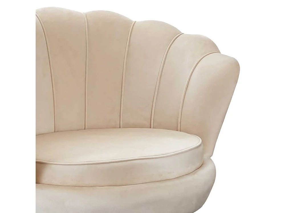 Samt Sessel in Muschelform Retrostil