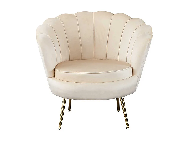 Samt Sessel in Muschelform Retrostil