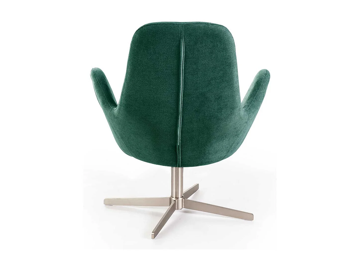 Einzelsessel Retro drehbar in Türkis und Silberfarben 42 cm Sitzhöhe