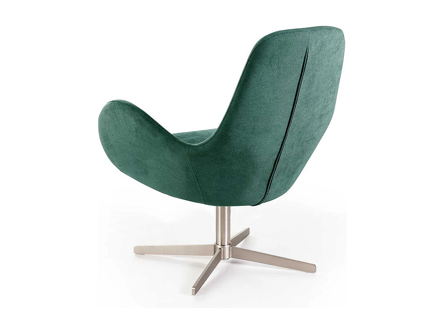 Einzelsessel Retro drehbar in Türkis und Silberfarben 42 cm Sitzhöhe