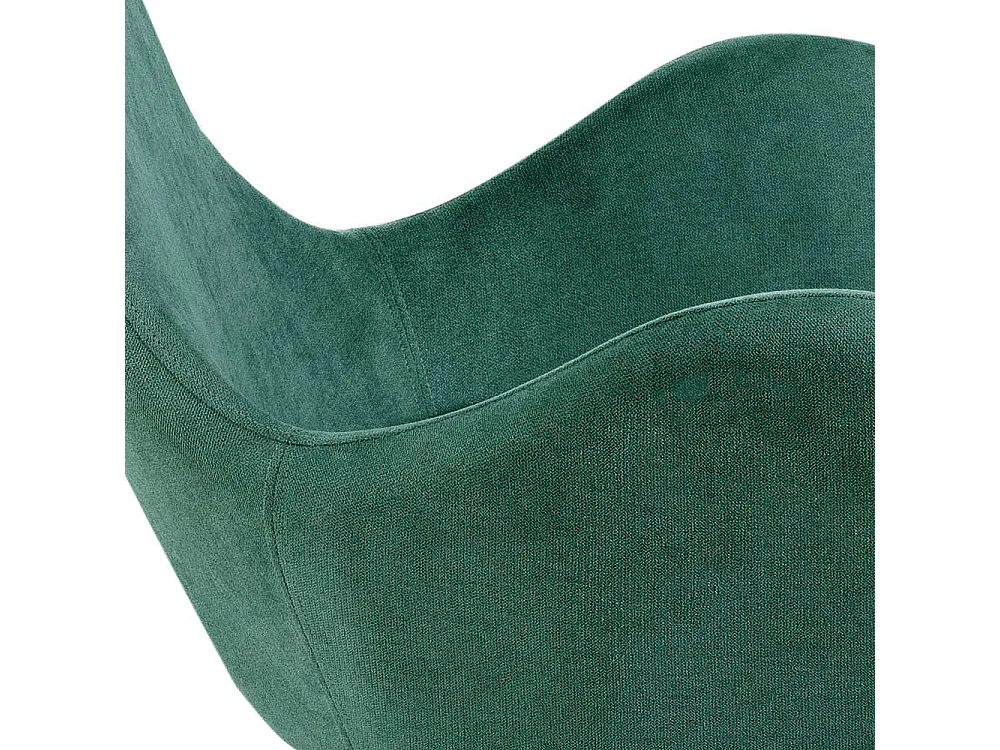 Einzelsessel Retro drehbar in Türkis und Silberfarben 42 cm Sitzhöhe