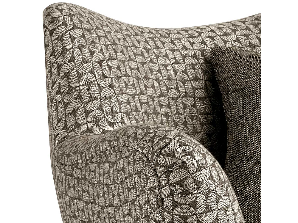 Retro Polstersessel mit Vierfußgestell aus Holz 85 cm breit