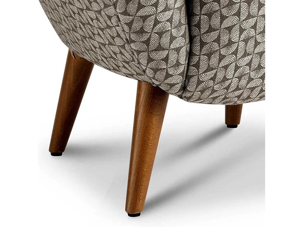 Retro Polstersessel mit Vierfußgestell aus Holz 85 cm breit