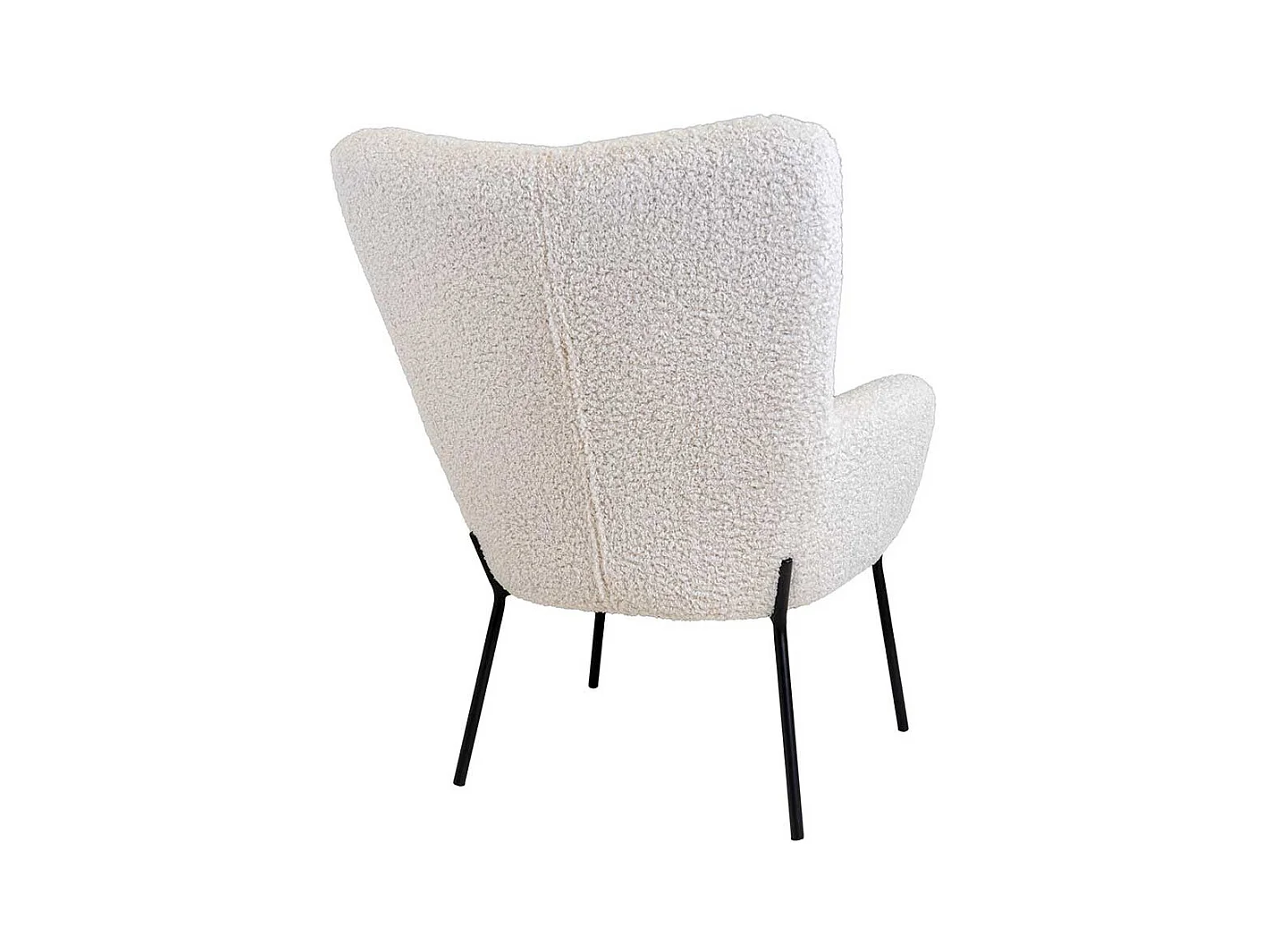 Wohnzimmer Sessel in Weiß Webplüsch