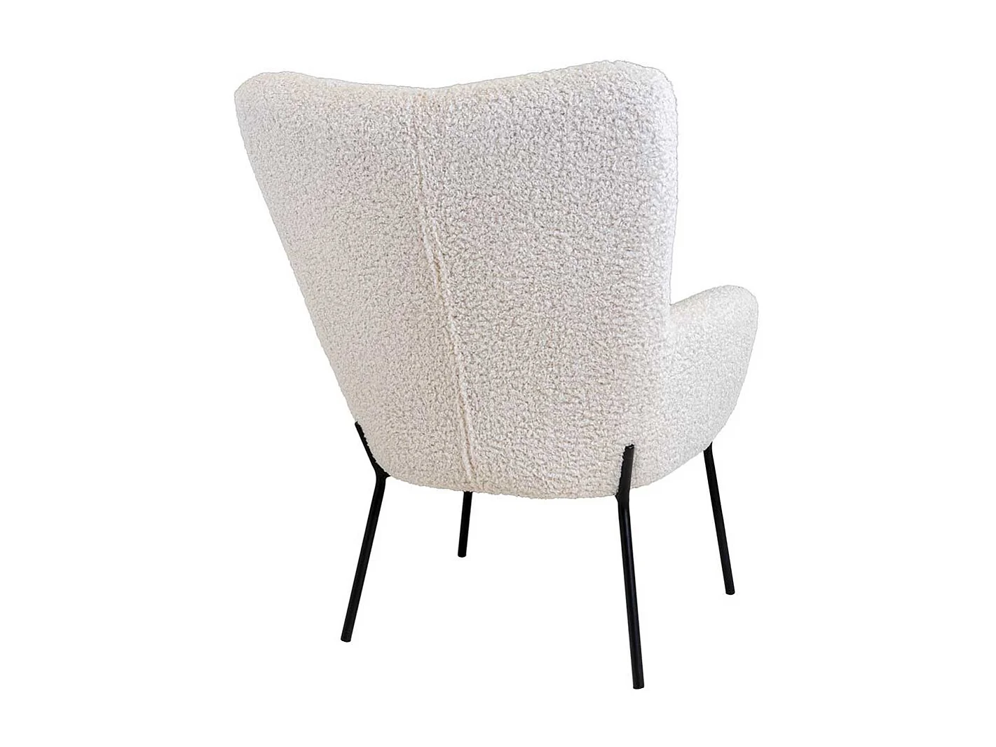 Wohnzimmer Sessel in Weiß Webplüsch