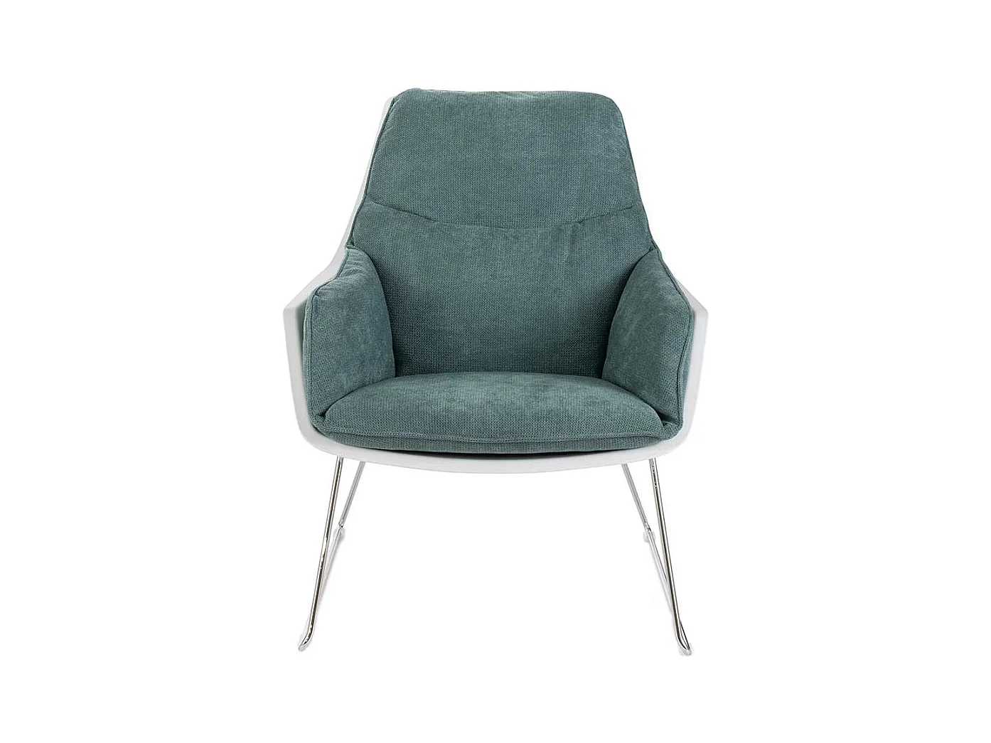 Zwei Sessel Retro Stil aus Kunststoff - Webstoff Metall (2er Set)