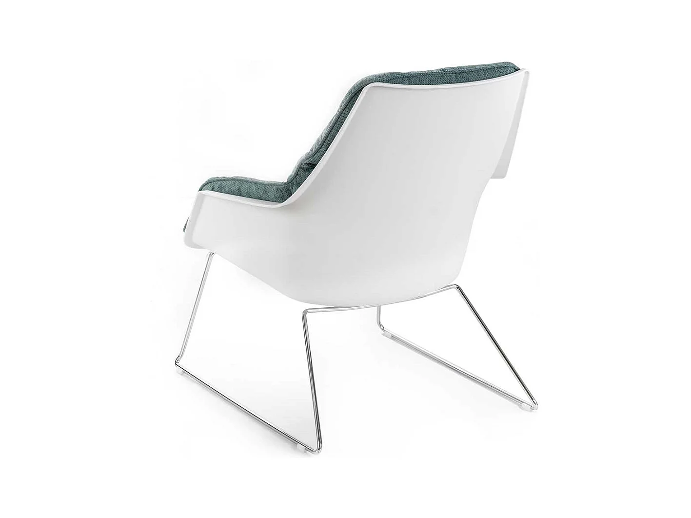 Zwei Sessel Retro Stil aus Kunststoff - Webstoff Metall (2er Set)