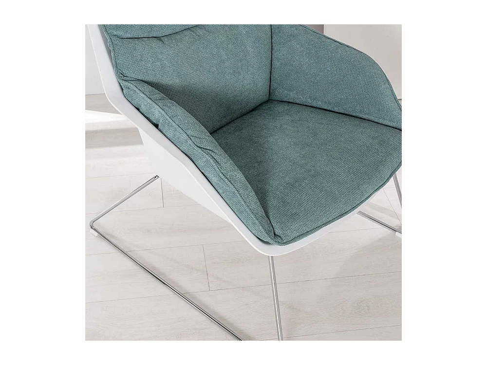 Zwei Sessel Retro Stil aus Kunststoff - Webstoff Metall (2er Set)