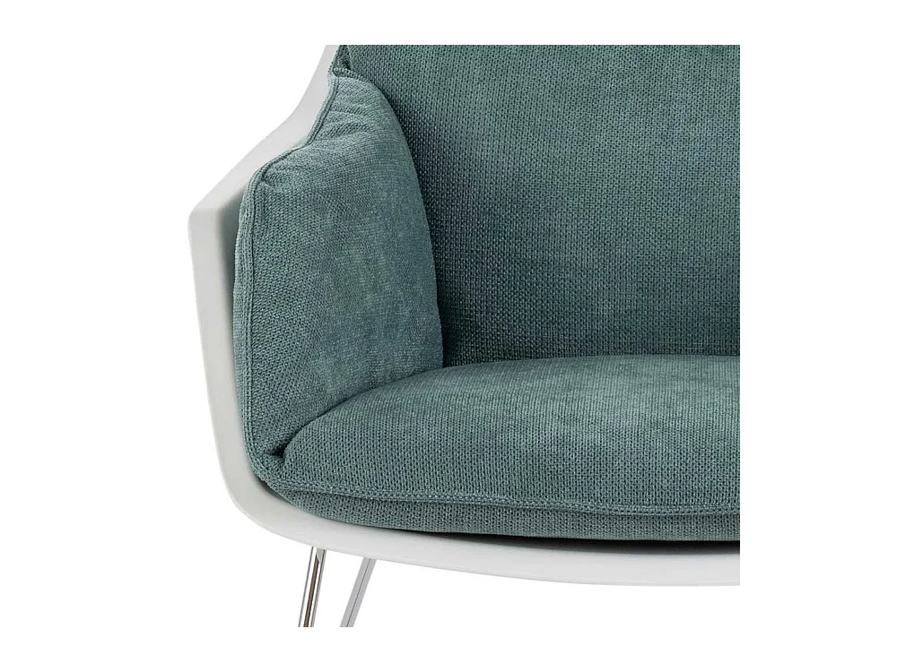 Zwei Sessel Retro Stil aus Kunststoff - Webstoff Metall (2er Set)