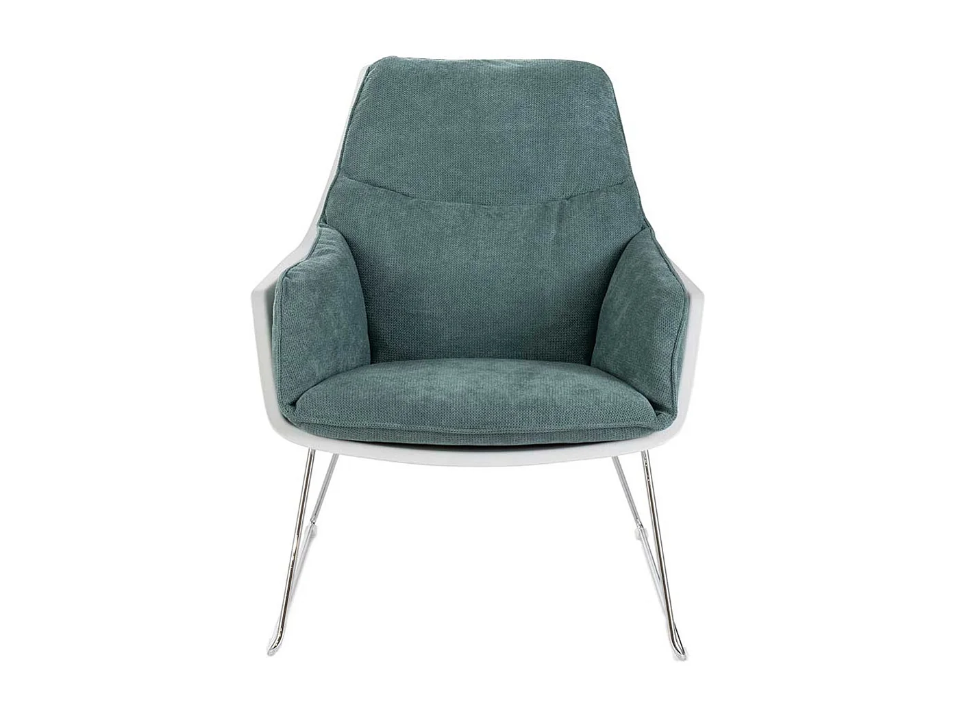 Zwei Sessel Retro Stil aus Kunststoff - Webstoff Metall (2er Set)