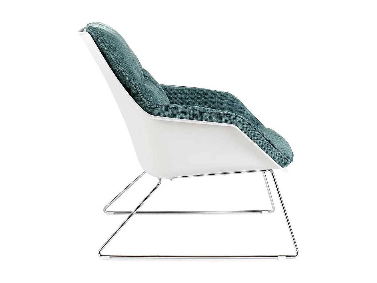 Zwei Sessel Retro Stil aus Kunststoff - Webstoff Metall (2er Set)