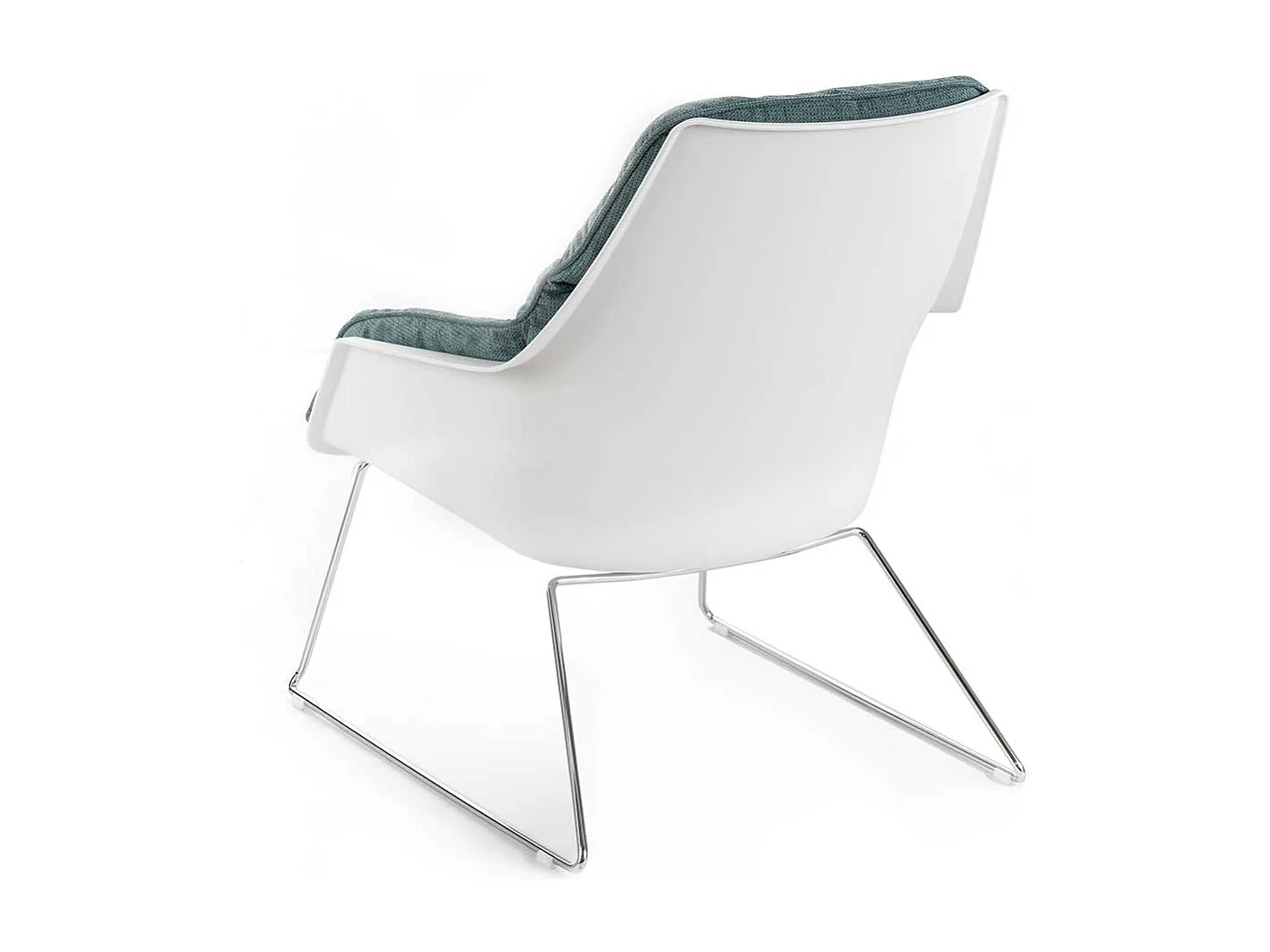 Zwei Sessel Retro Stil aus Kunststoff - Webstoff Metall (2er Set)