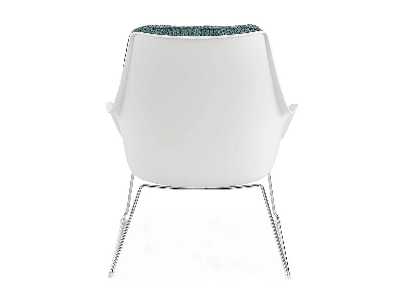 Zwei Sessel Retro Stil aus Kunststoff - Webstoff Metall (2er Set)