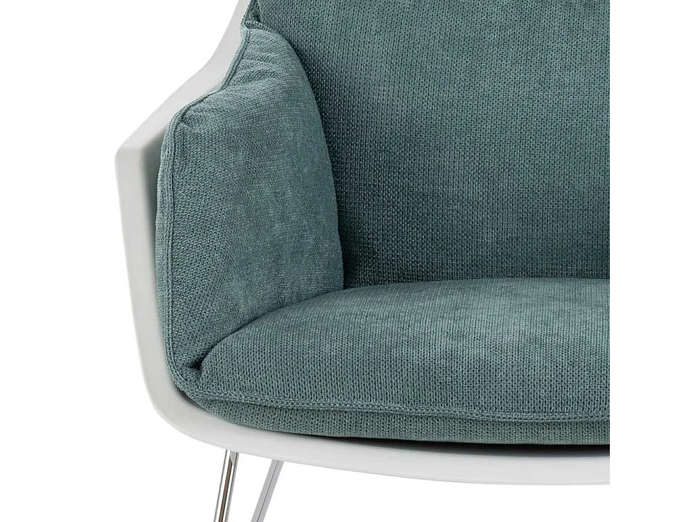 Zwei Sessel Retro Stil aus Kunststoff - Webstoff Metall (2er Set)