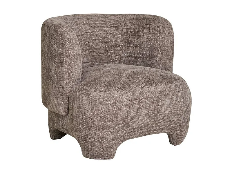 Sessel Einzelsessel in Hellbraun aus Strukturstoff