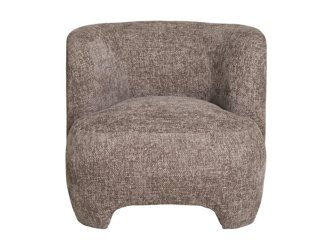 Sessel Einzelsessel in Hellbraun aus Strukturstoff