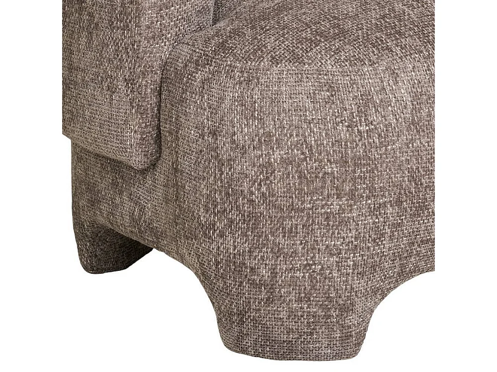 Sessel Einzelsessel in Hellbraun aus Strukturstoff