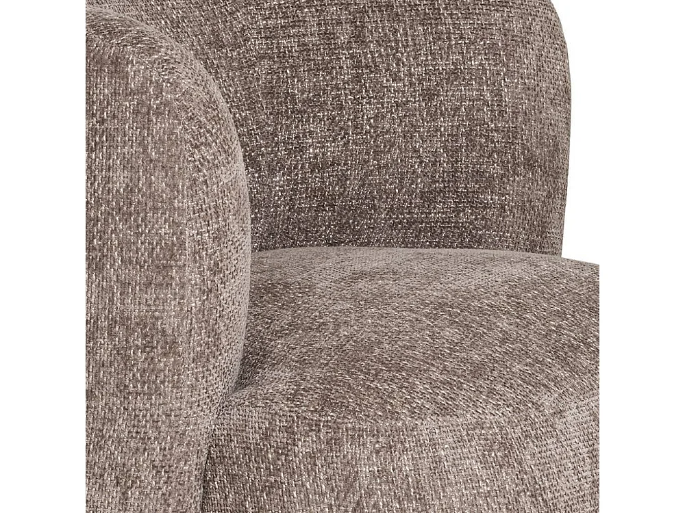 Sessel Einzelsessel in Hellbraun aus Strukturstoff