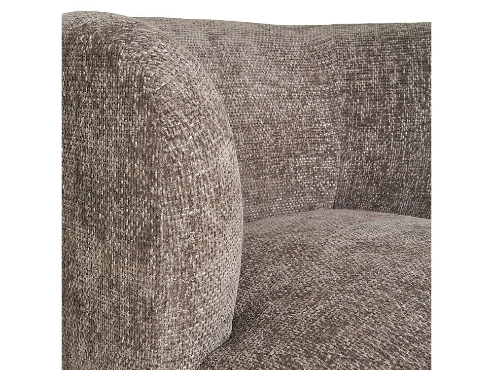 Sessel Einzelsessel in Hellbraun aus Strukturstoff