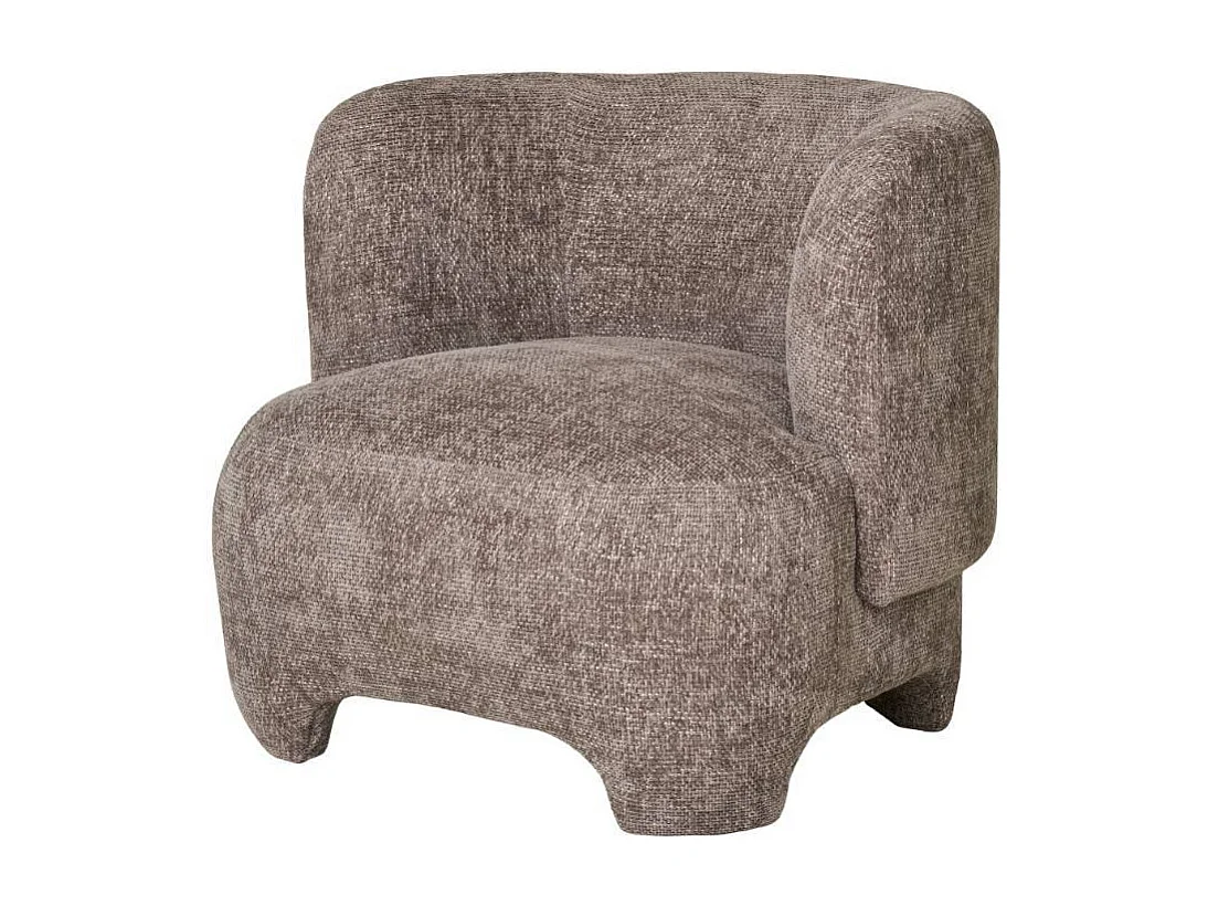 Sessel Einzelsessel in Hellbraun aus Strukturstoff