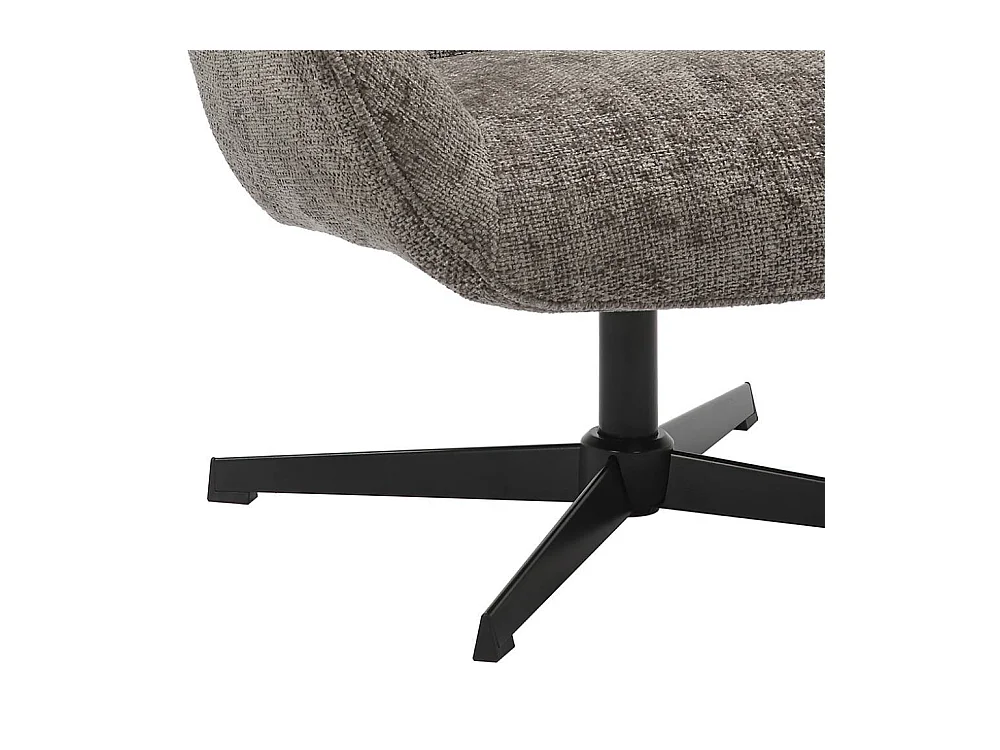 Wohnzimmersessel Drehsessel aus Chenillegewebe mit Sterngestell