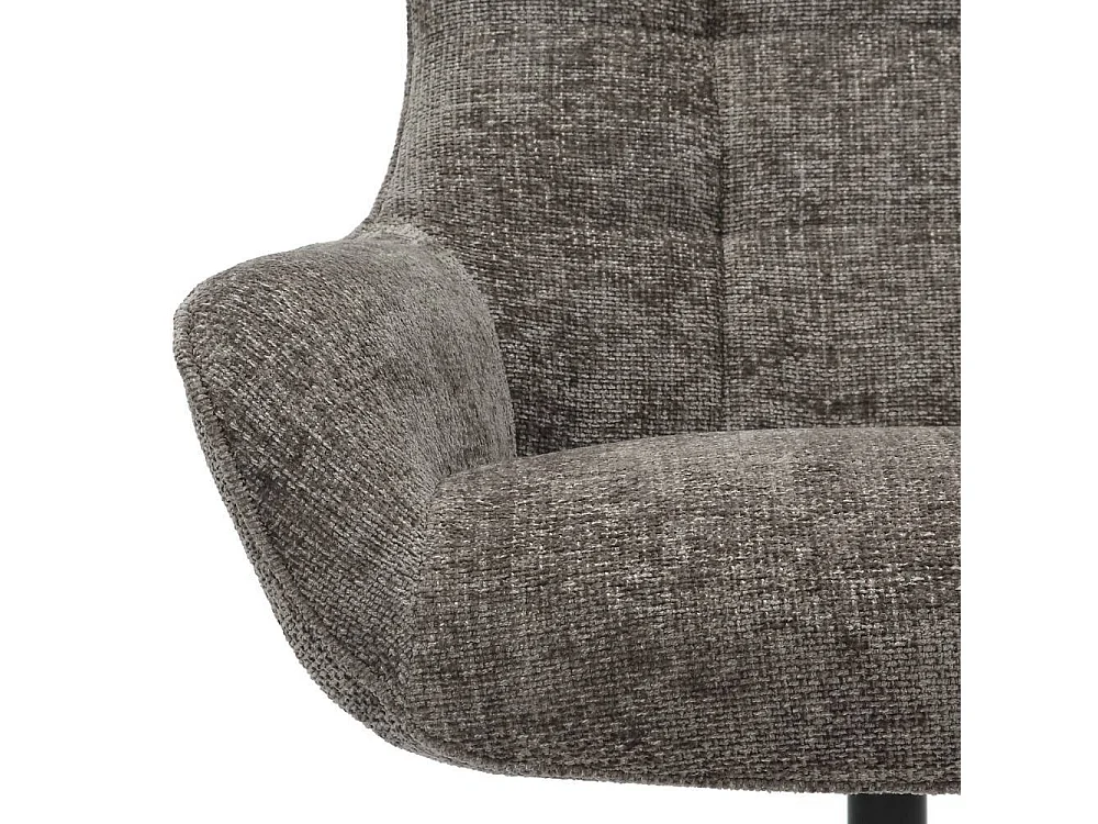 Wohnzimmersessel Drehsessel aus Chenillegewebe mit Sterngestell